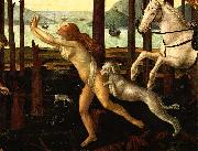BOTTICELLI, Sandro The Story of Nastagio degli Onesti (detail of the first episode)  gfh oil painting picture wholesale